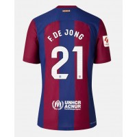 Billiga Barcelona Frenkie de Jong #21 Hemma fotbollskläder 2023-24 Kortärmad